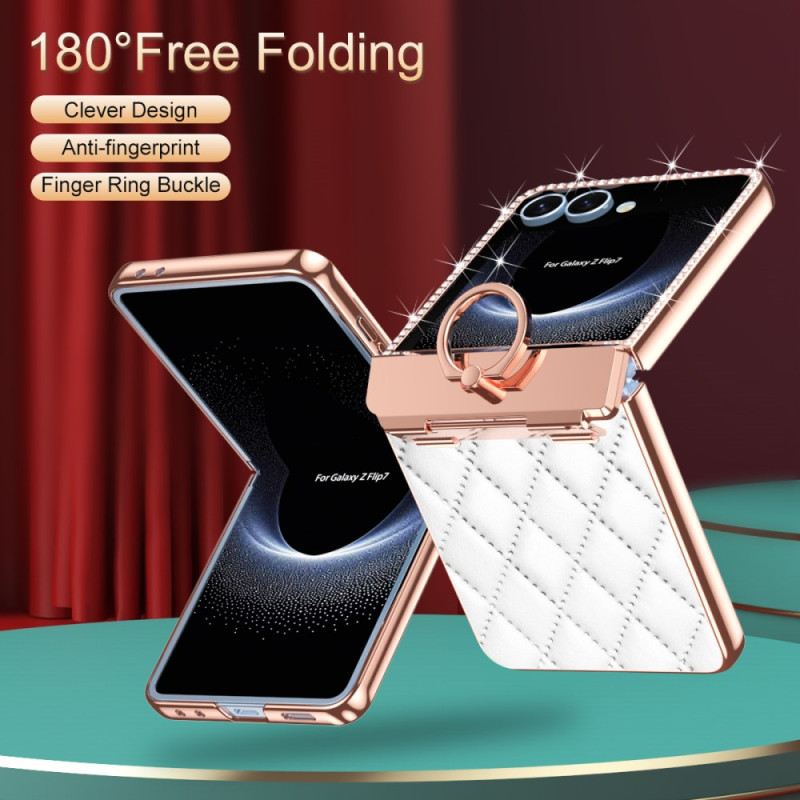 Tok Samsung Galaxy Z Flip 7 Gyűrűtartó És Hátlapi Képernyővédő