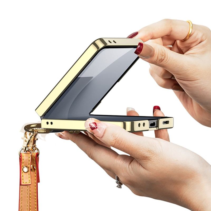 Tok Samsung Galaxy Z Flip 7 Gyűrűtartó És Levehető Vállpánt