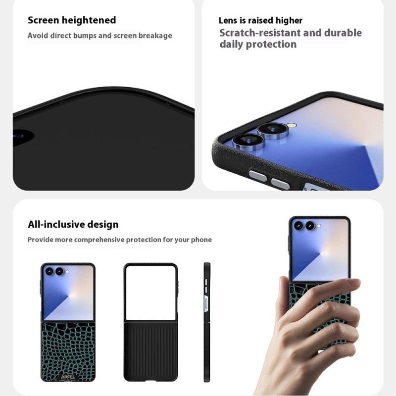 Tok Samsung Galaxy Z Flip 7 Magsafe-kompatibilis Krokodil Textúra Abeel
