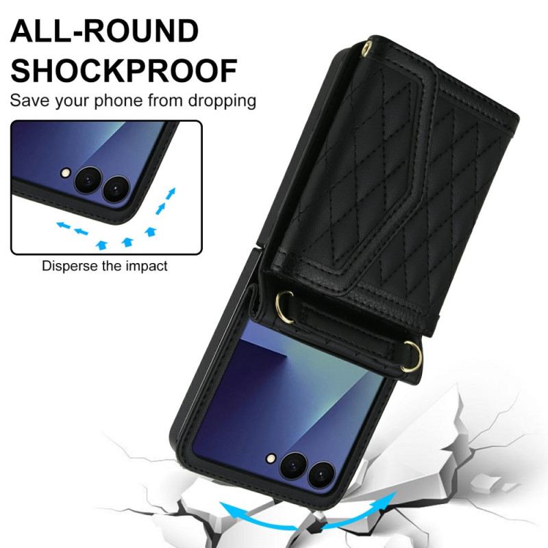 Tok Samsung Galaxy Z Flip 7 Párnázott Kártyatartó És Vállpánt