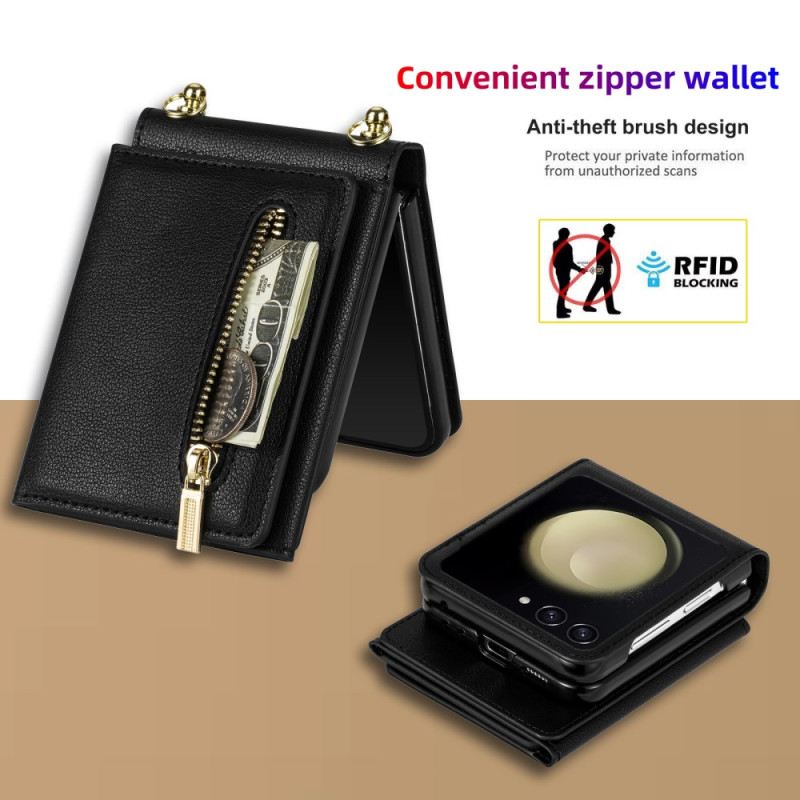 Tok Samsung Galaxy Z Flip 7 Rfid Pénztárca És Vállpánt