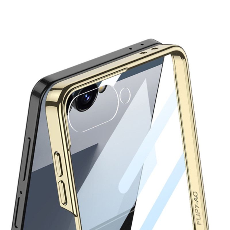 Tok Samsung Galaxy Z Flip 7 Szőtt Textúra Gyűrűtartóval