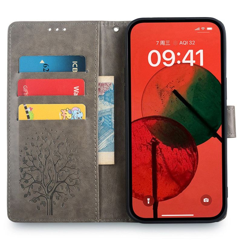 Bőrtok Huawei Nova 12i Szarvas És Kötélfa