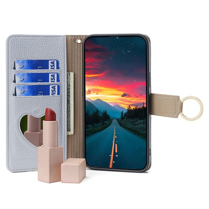Bőrtok Huawei Nova 12i Tükör És Lánc