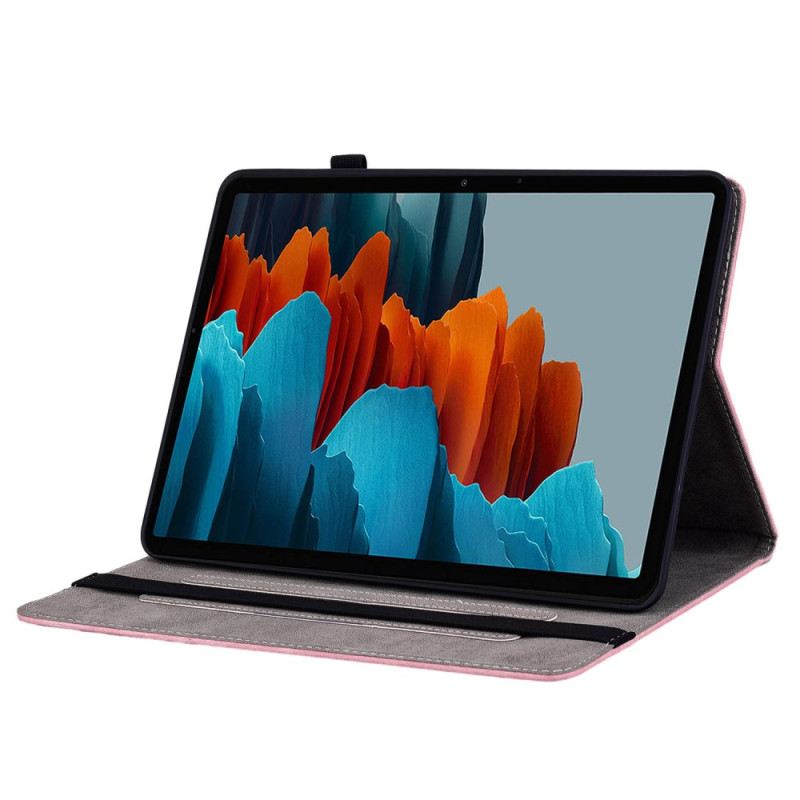 Bőrtok Samsung Galaxy Tab S10 Plus Pillangók És Rózsák