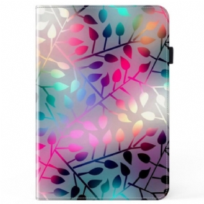 Bőrtok Samsung Galaxy Tab S10 Plus Színes Levelek