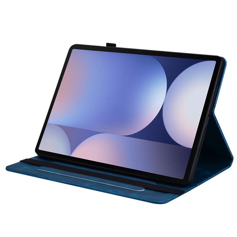 Bőrtok Samsung Galaxy Tab S10 Plus Velúr Hatású Szívek