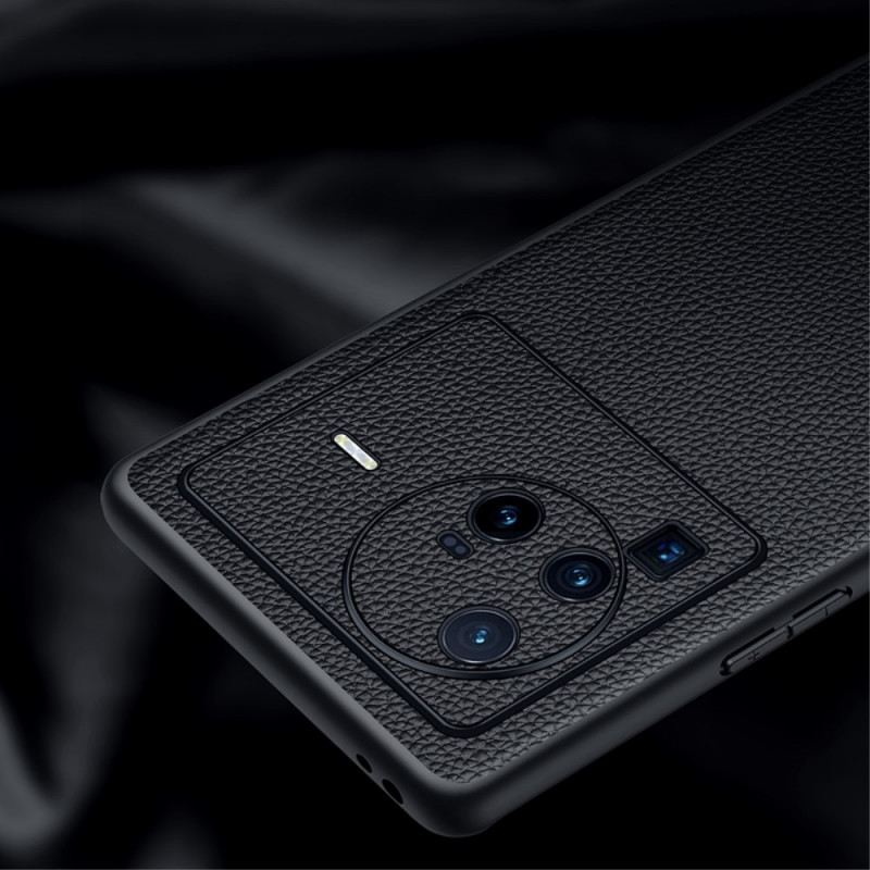 Telefontok Vivo X80 Pro Eredeti Litchi Bőr