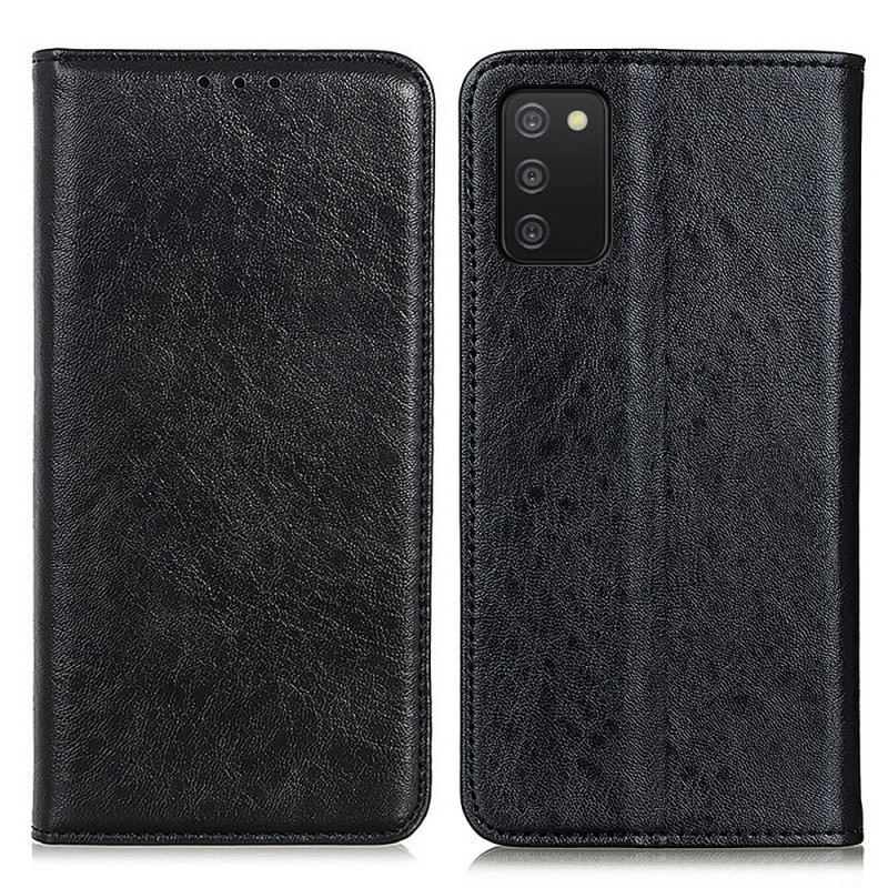 Fliptok Samsung Galaxy A03s Bőrtok Bőr Textúra