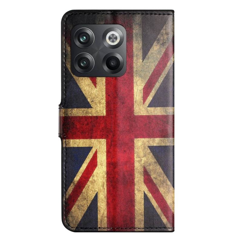 Fliptok / Bőrtok OnePlus 10T 5G Vintage Angol Zászló