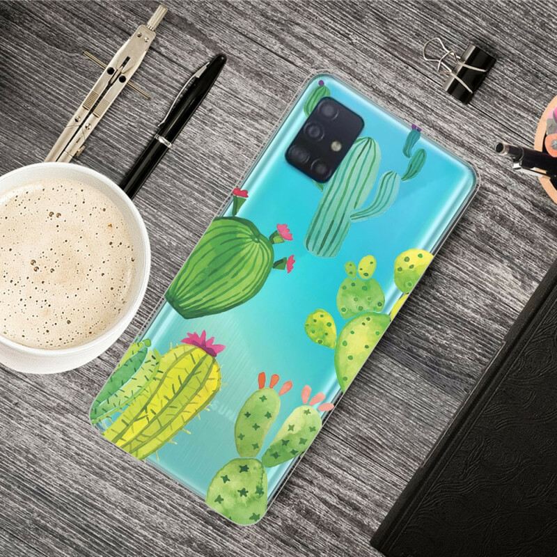 Tok Samsung Galaxy A31 Akvarell Kaktuszok