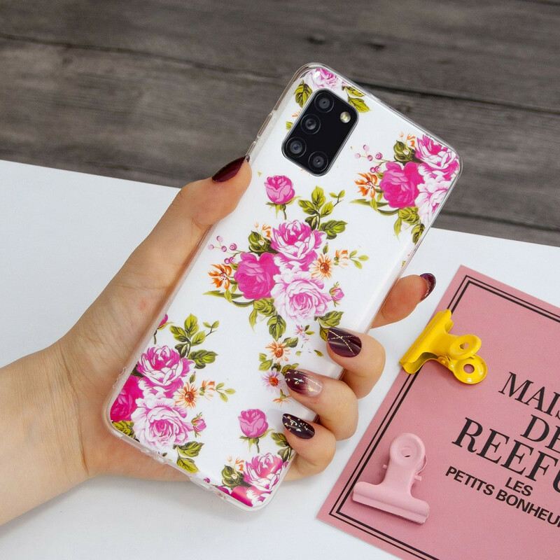 Tok Samsung Galaxy A31 Fluoreszkáló Liberty Flowers