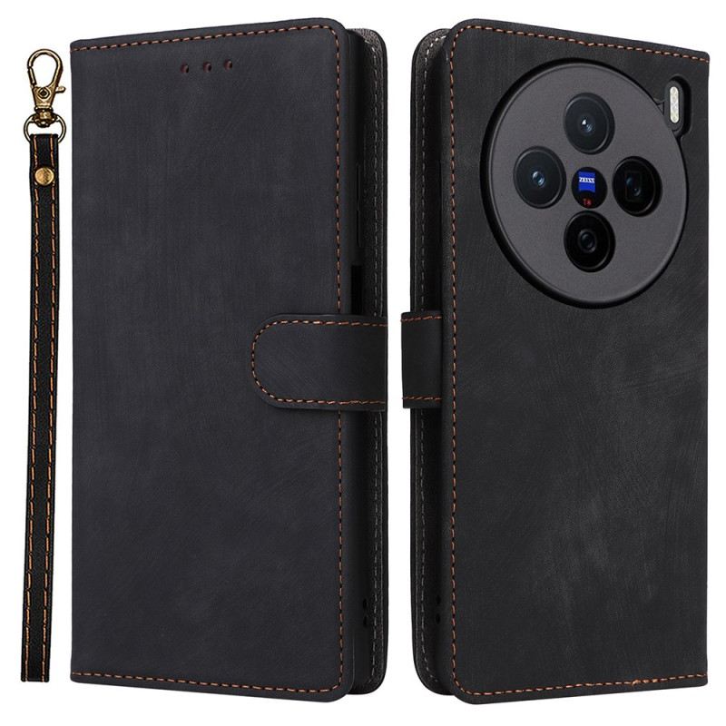 Fliptok Vivo X200 Velúr Hatású Pánttal