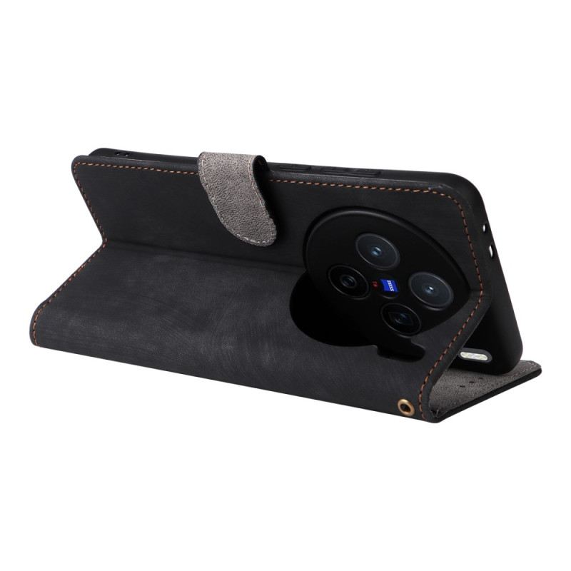 Fliptok Vivo X200 Velúr Hatású Pánttal