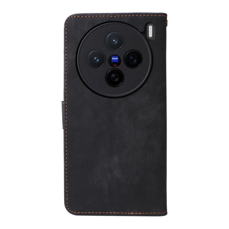 Fliptok Vivo X200 Velúr Hatású Pánttal