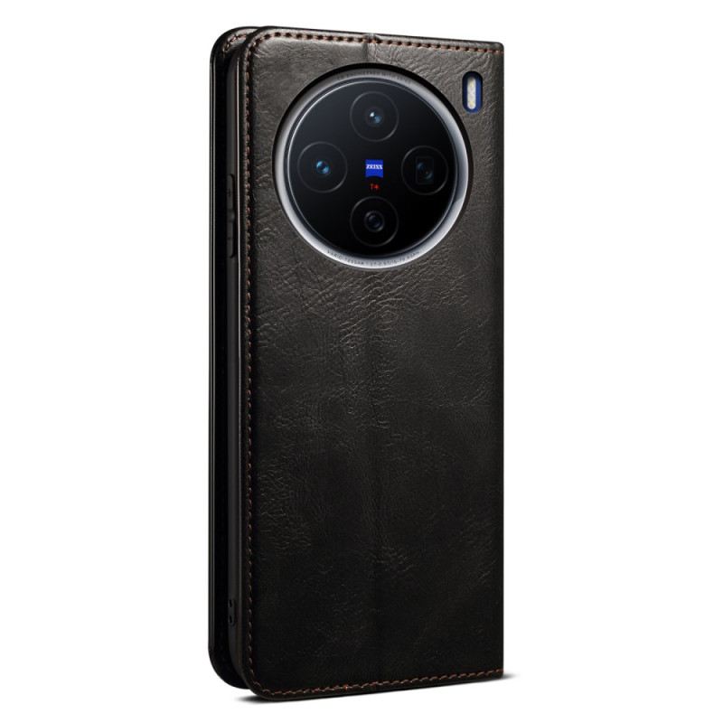 Fliptok Vivo X200 Viaszos Műbőr