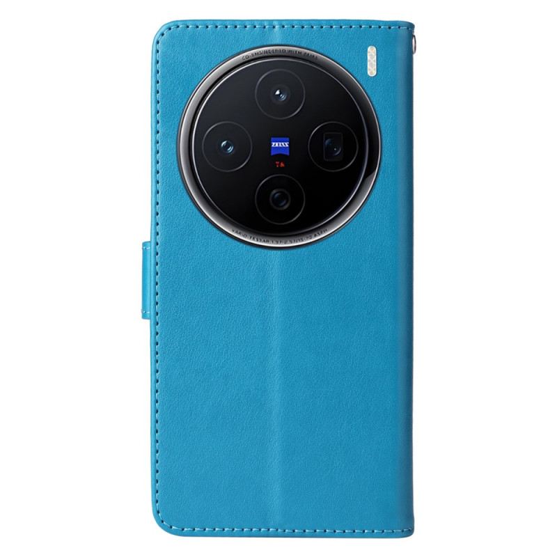 Fliptok Vivo X200 Virágmintás Pillangóminta