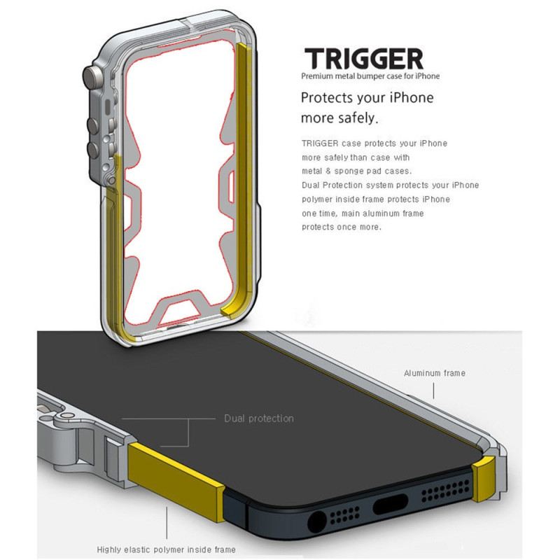 Tok Vivo X200 Alumínium Lökhárító Pánttal
