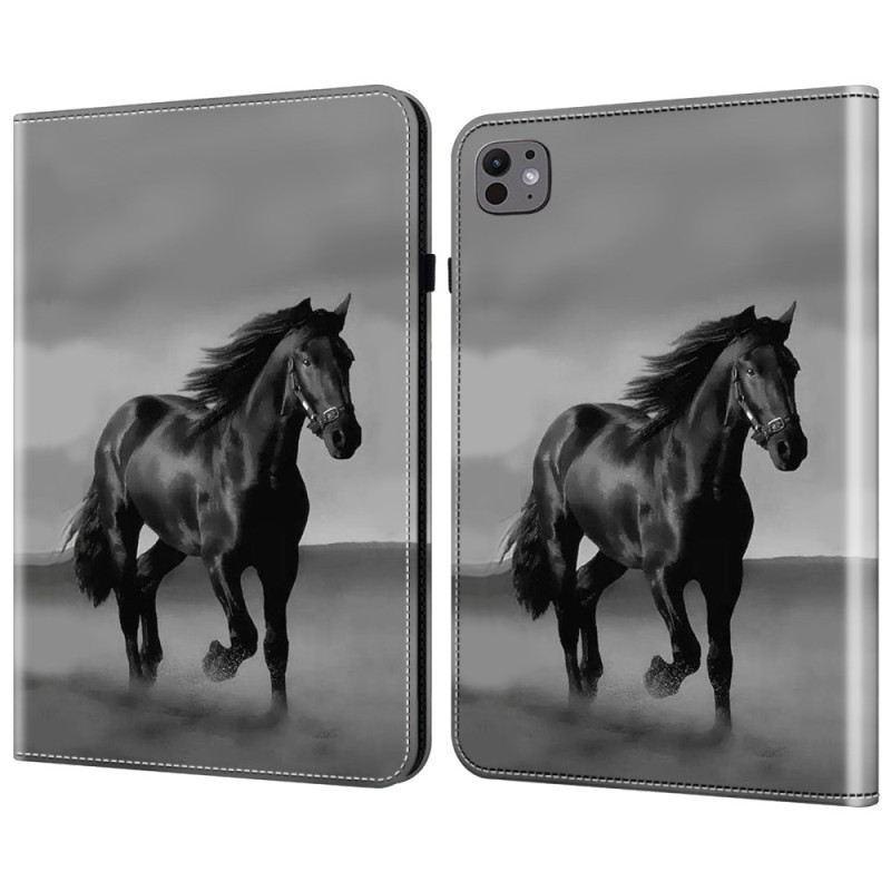 Bőrtok iPad Pro 13 (2024) Fekete Ló
