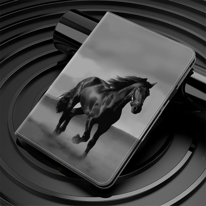 Bőrtok iPad Pro 13 (2024) Fekete Ló