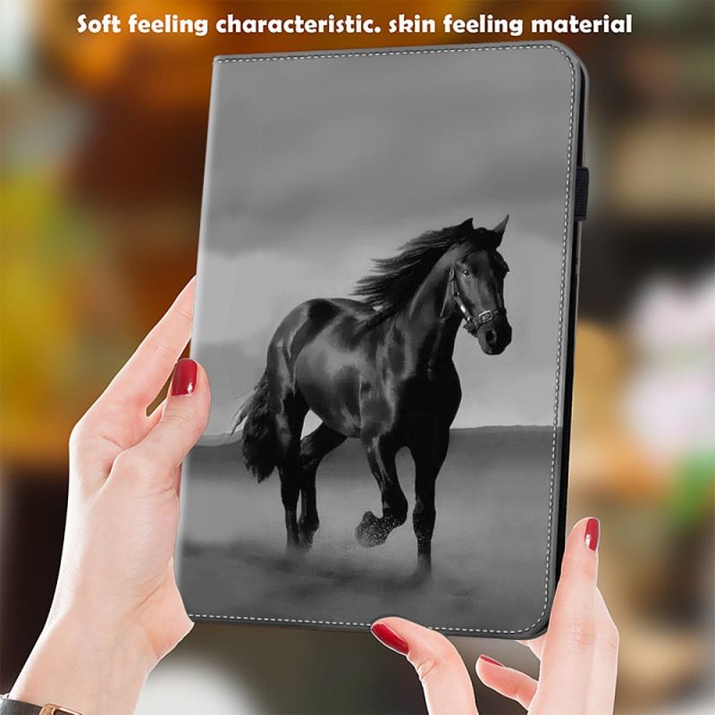 Bőrtok iPad Pro 13 (2024) Fekete Ló