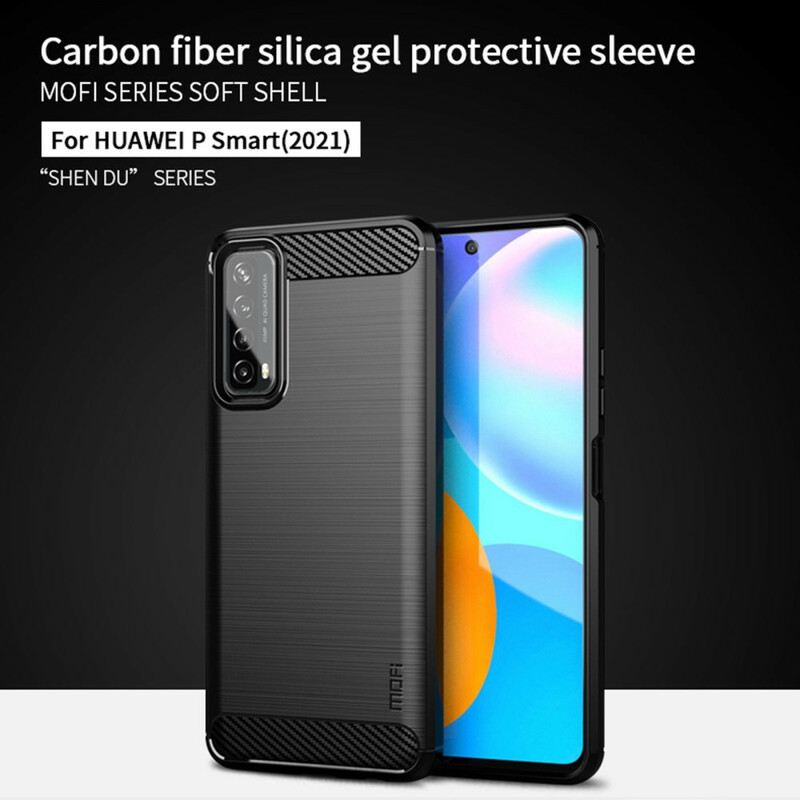 Tok Huawei P Smart 2021 Mofi Szálcsiszolt Szénszálas