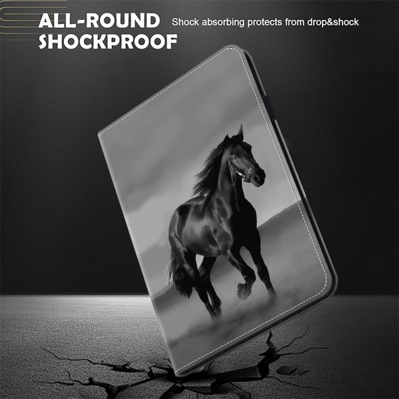 Bőrtok iPad Pro 13 (2025) Fekete Ló