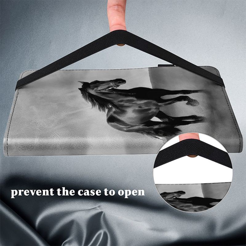 Bőrtok iPad Pro 13 (2025) Fekete Ló