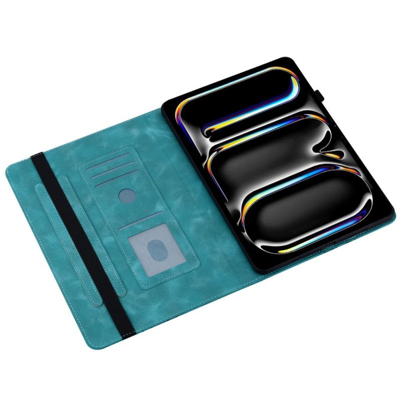 Bőrtok iPad Pro 13 (2025) Szív Alakú Velúr Hatású