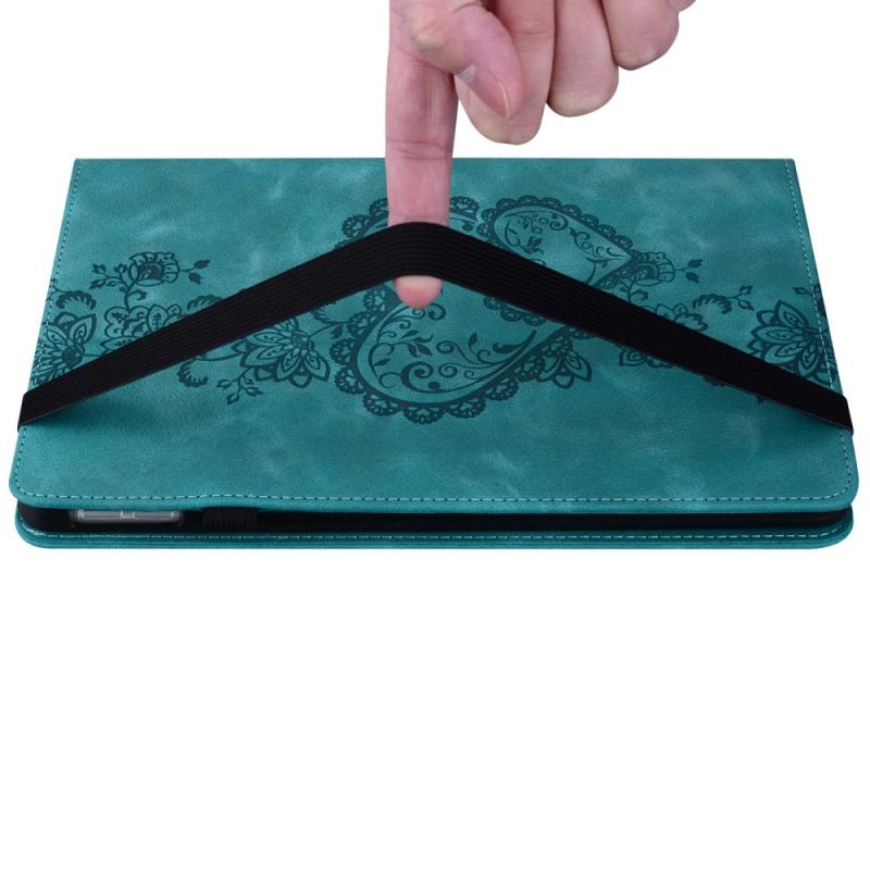 Bőrtok iPad Pro 13 (2025) Szív Alakú Velúr Hatású