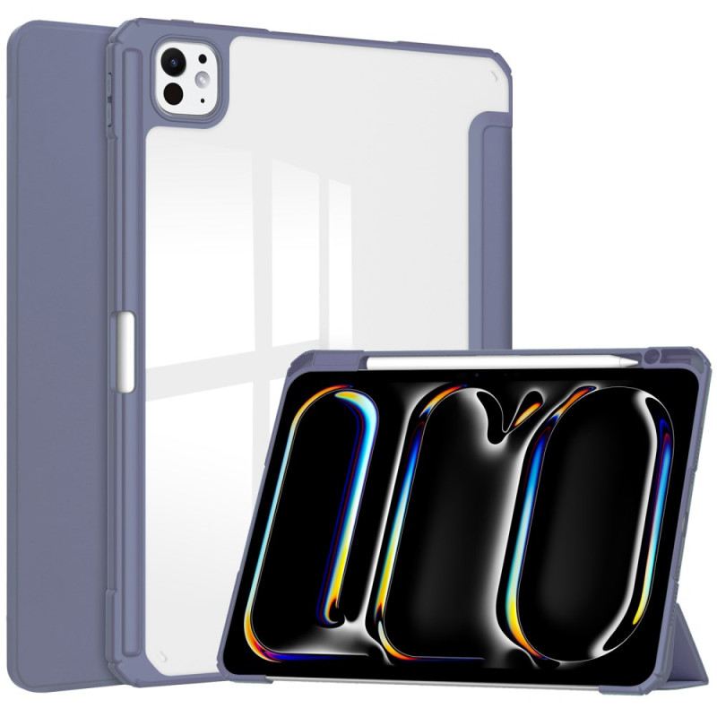 iPad Pro 13 (2025) Műbőr Átlátszó Tok