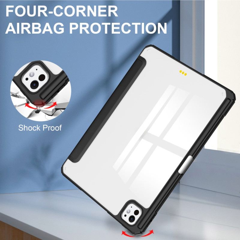 iPad Pro 13 (2025) Műbőr Átlátszó Tok