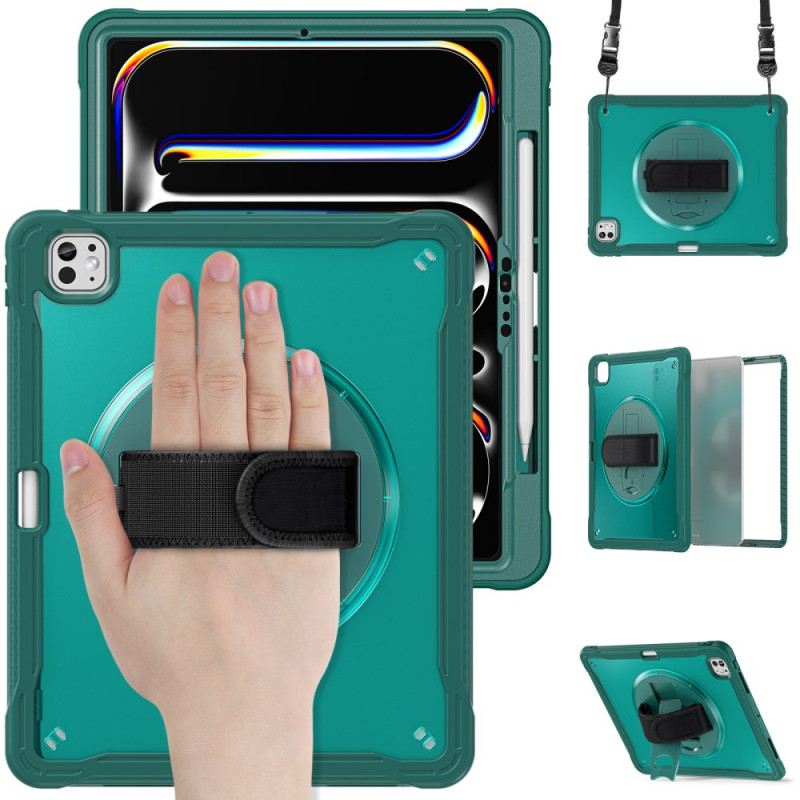 Mobiltelefon Tokok iPad Pro 13 (2025) Kézpánt Állvány És Vállpánt