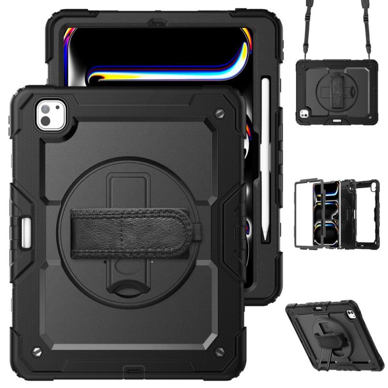 Mobiltelefon Tokok iPad Pro 13 (2025) Robusztus Képernyővédővel És Vállpánttal