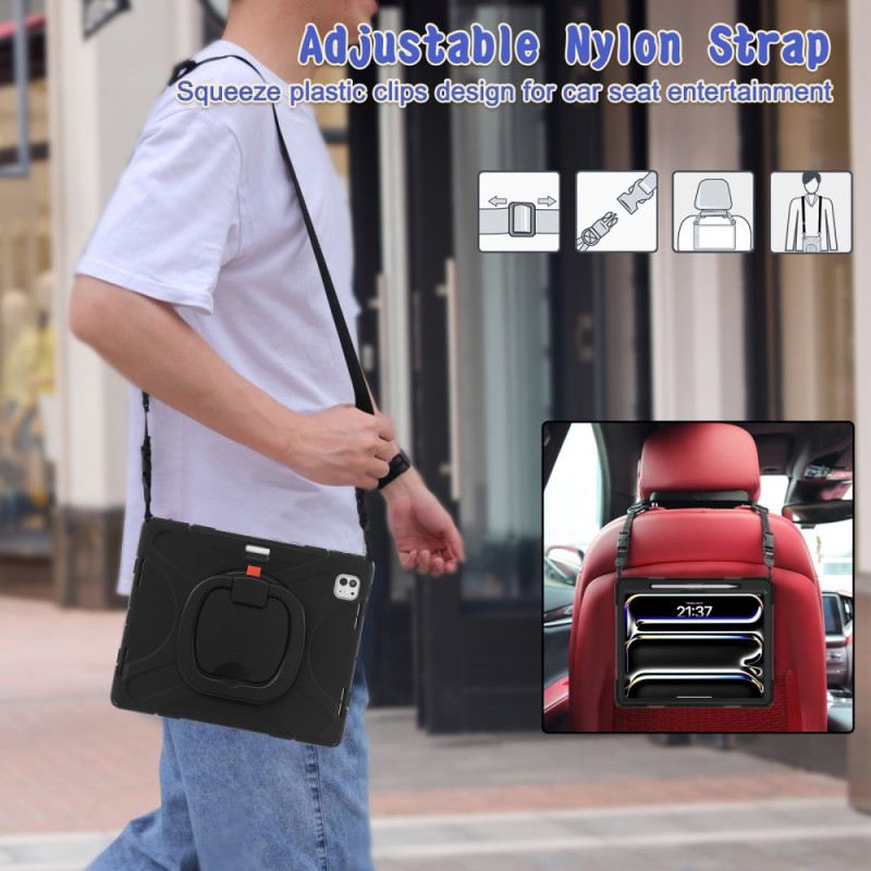 Tok iPad Pro 13 (2025) Gyűrűtartó És Állítható Vállpánt