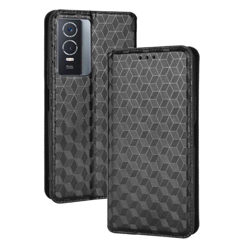 Fliptok Vivo Y76 5G Bőrtok 3d Minta