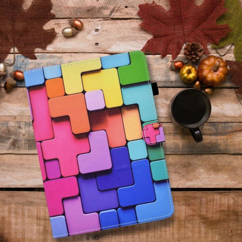 Fliptok / Bőrtok iPad 10.9" (2022) Geometrikus Kialakítás