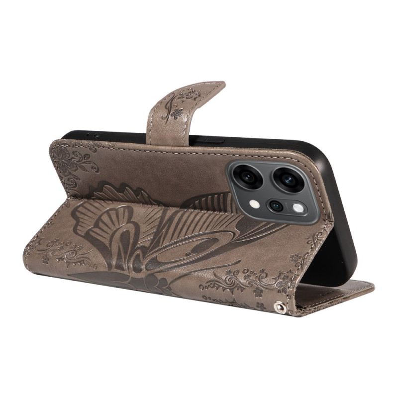 Bőrtok Oppo Reno 14 Pro 5g Grafikus Pillangó