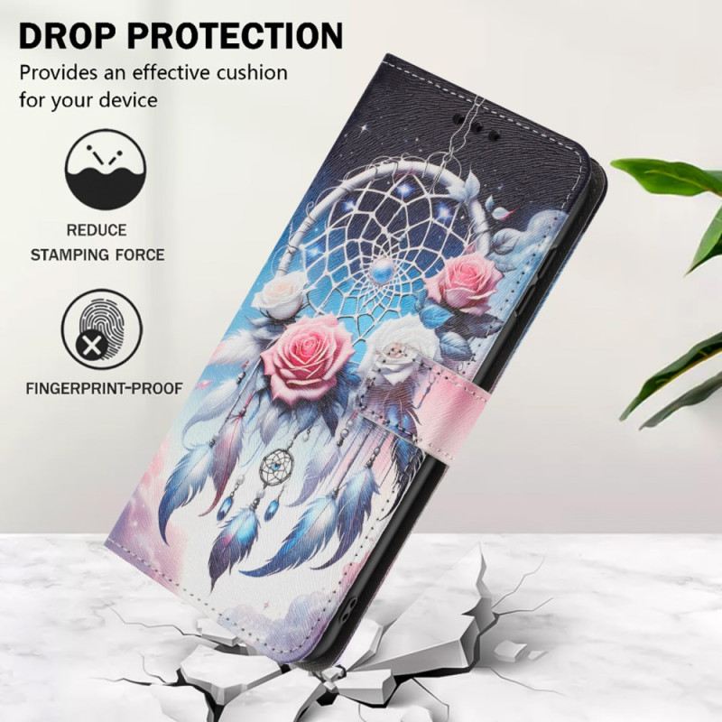 Bőrtok Oppo Reno 14 Pro 5g Virágos Álomfogó