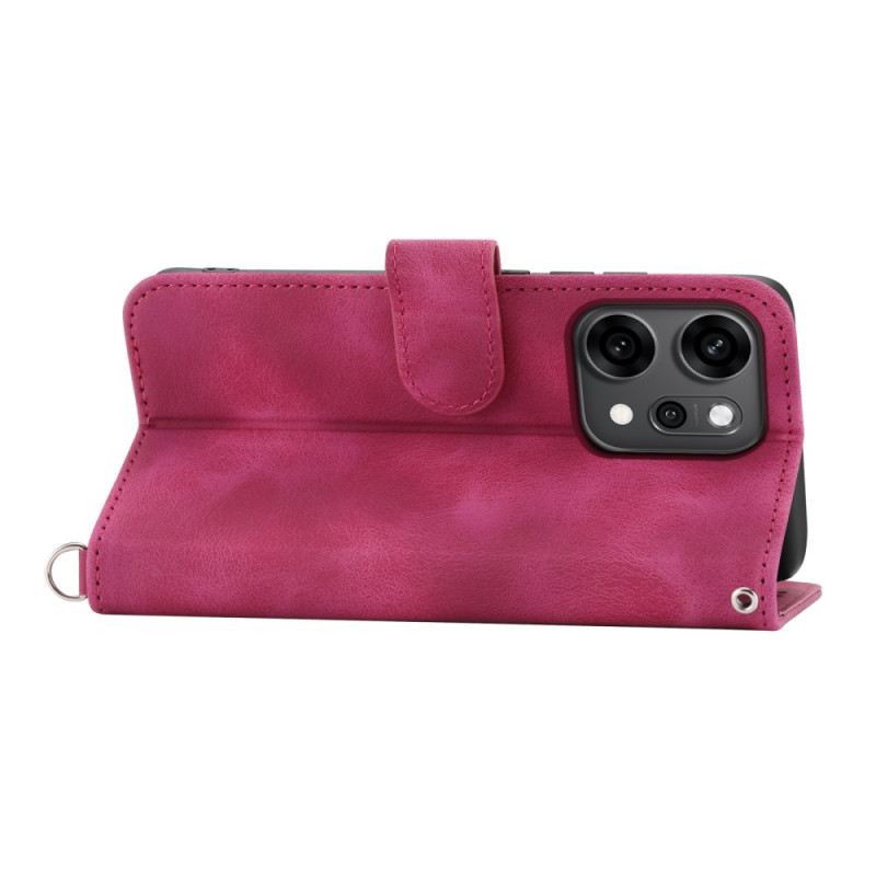 Fliptok Oppo Reno 14 Pro 5g Csipkés Velúr Hatású Pánttal És Vállpánttal