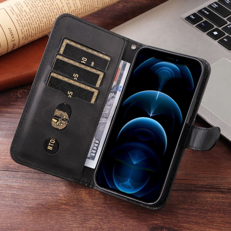 Kinyitható Bőrtok Oppo Reno 14 Pro 5g Cipzáras Tasak