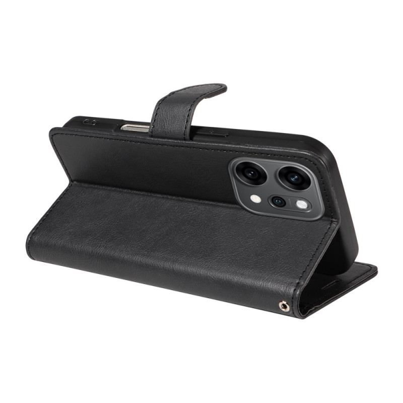 Kinyitható Bőrtok Oppo Reno 14 Pro 5g Egyszínű Műbőr