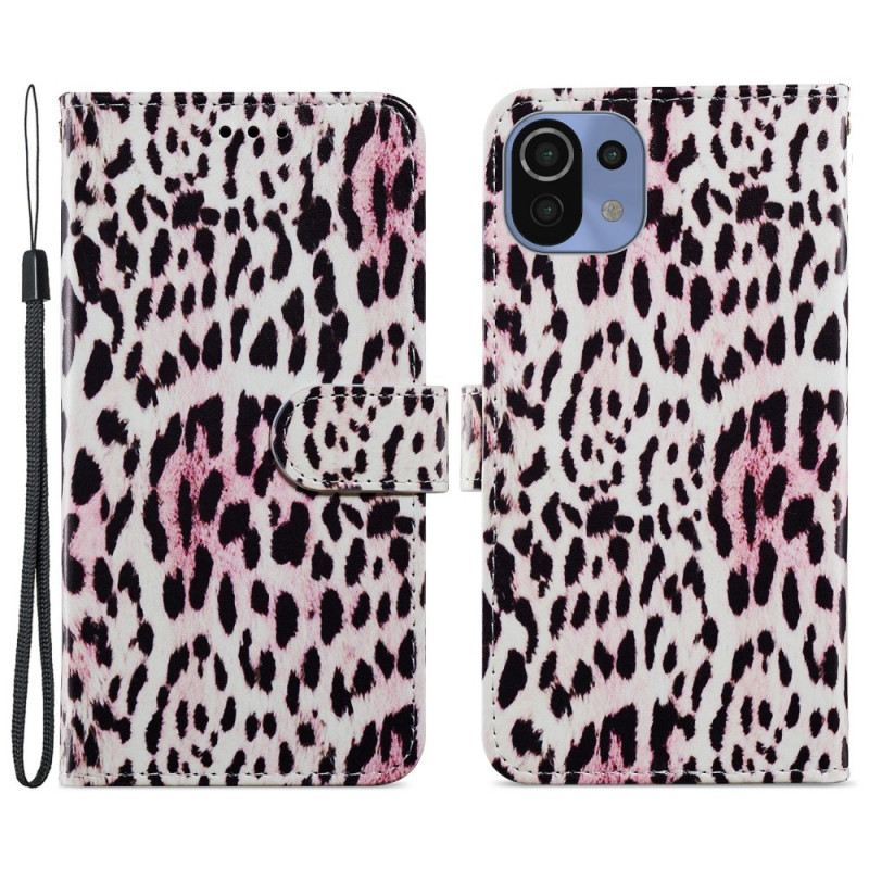 Fliptok / Bőrtok Xiaomi Mi 11 Lite 4G / 5G / 5G NE Leopárd Minta
