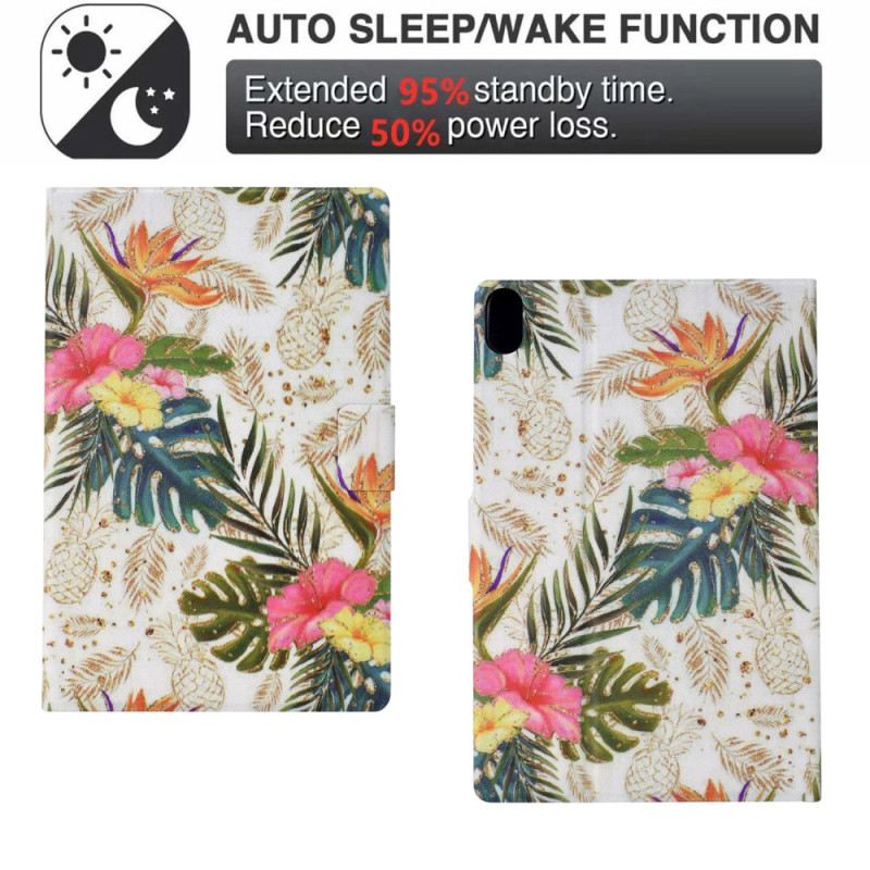 Bőrtok Samsung Galaxy Tab S11 Arany Ananász