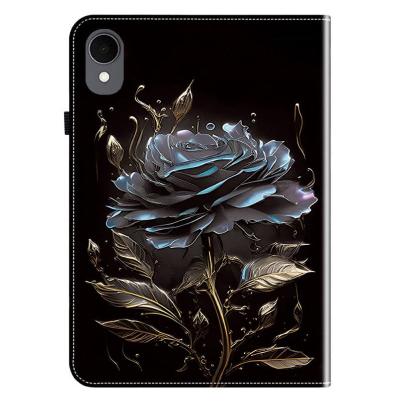 Bőrtok Samsung Galaxy Tab S11 Fekete Rózsa