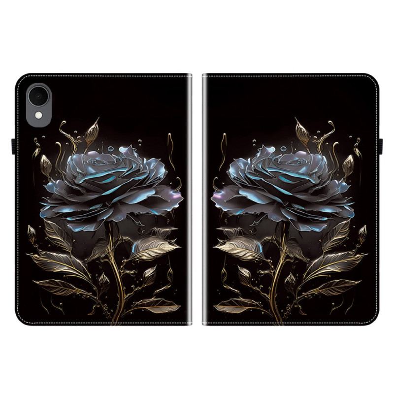 Bőrtok Samsung Galaxy Tab S11 Fekete Rózsa