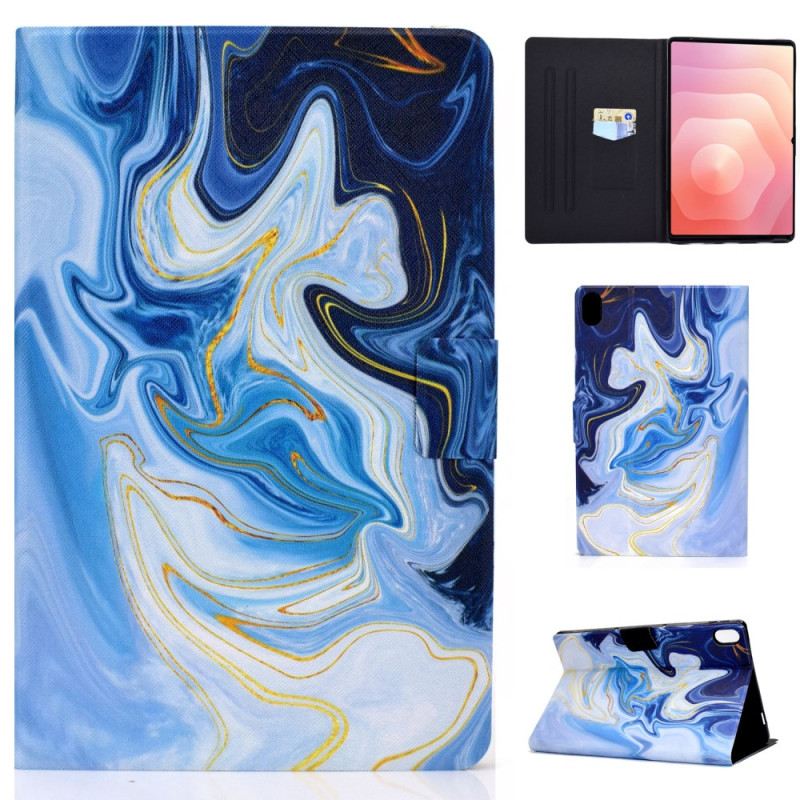 Bőrtok Samsung Galaxy Tab S11 Kék Márvány