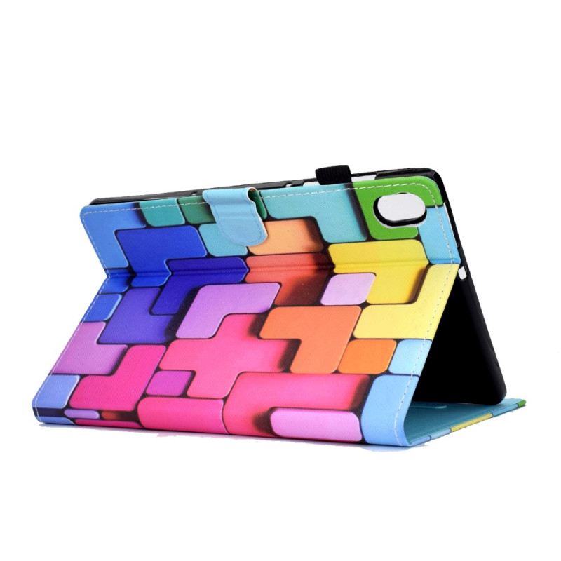 Bőrtok Samsung Galaxy Tab S11 Színes Négyzetek