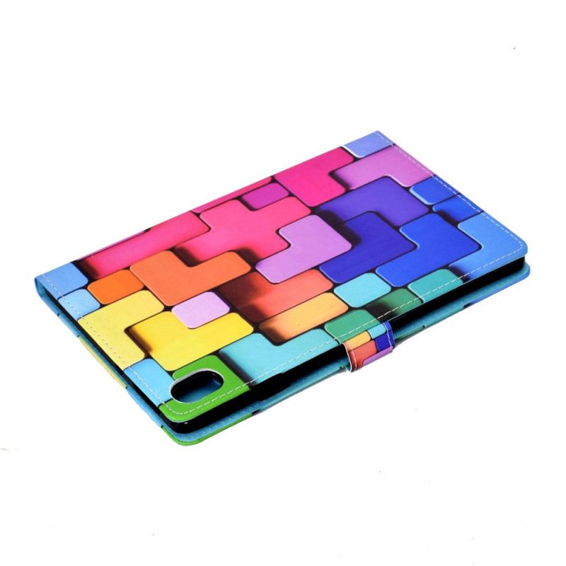 Bőrtok Samsung Galaxy Tab S11 Színes Négyzetek