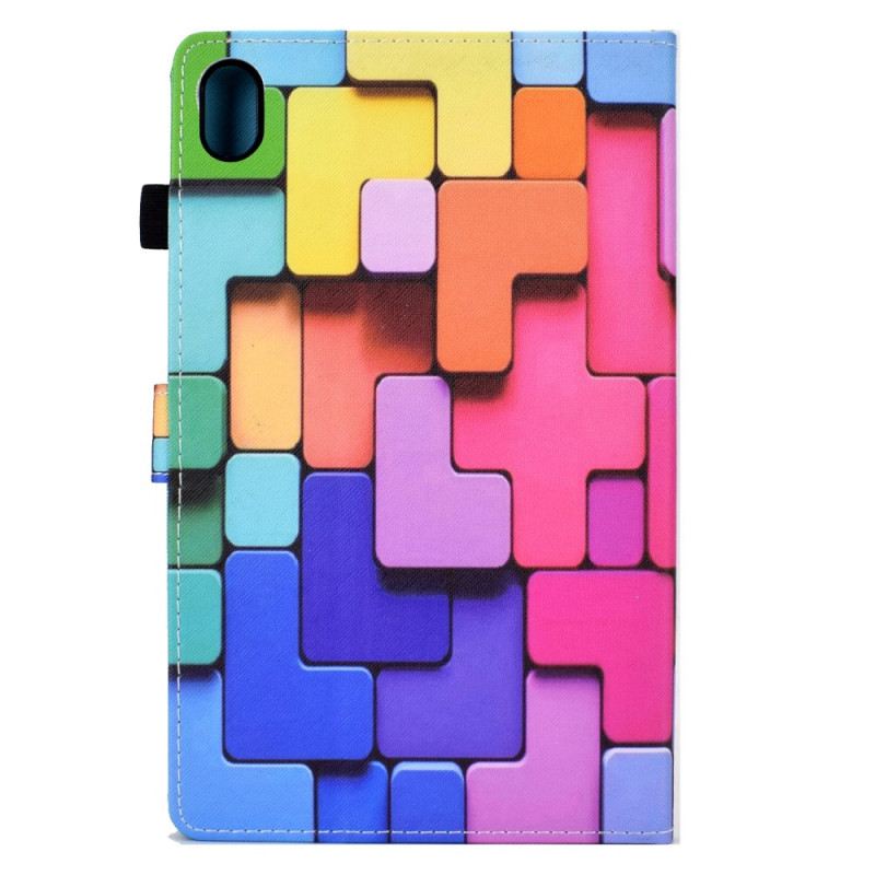 Bőrtok Samsung Galaxy Tab S11 Színes Négyzetek